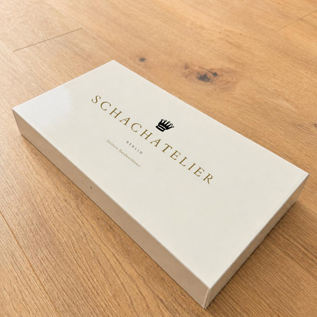 Geschenkverpackung von Schachatelier für das Reiseschach