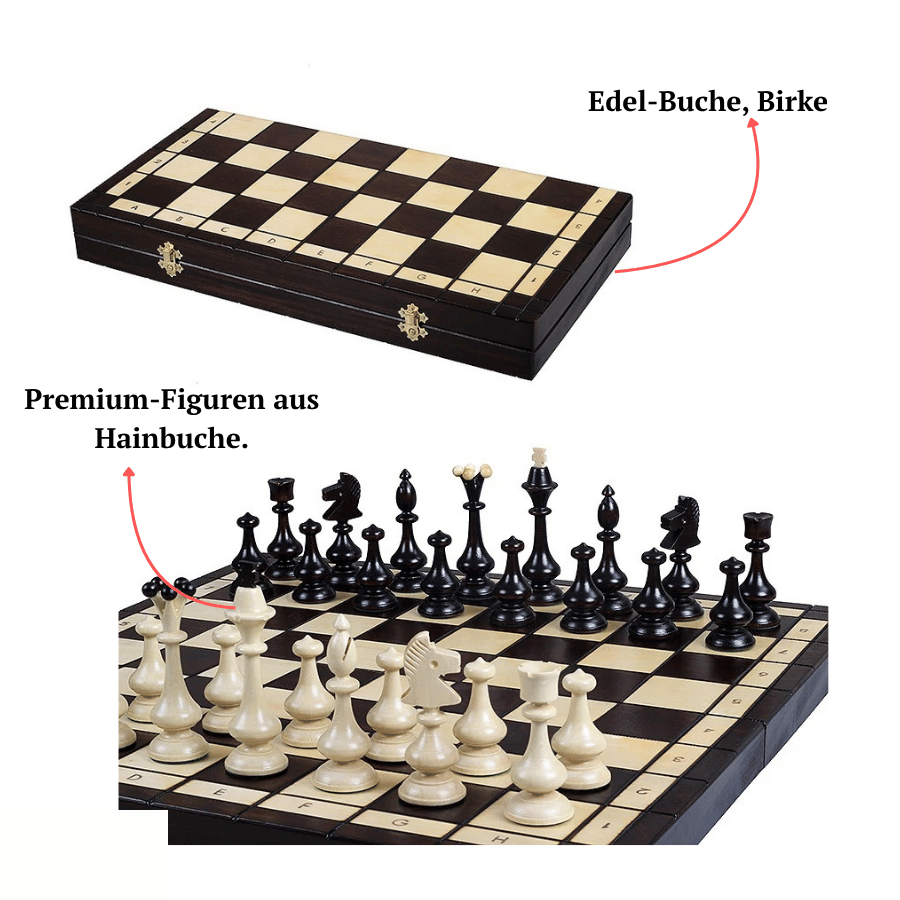 Infographie produit avec les dimensions du jeu d'échecs