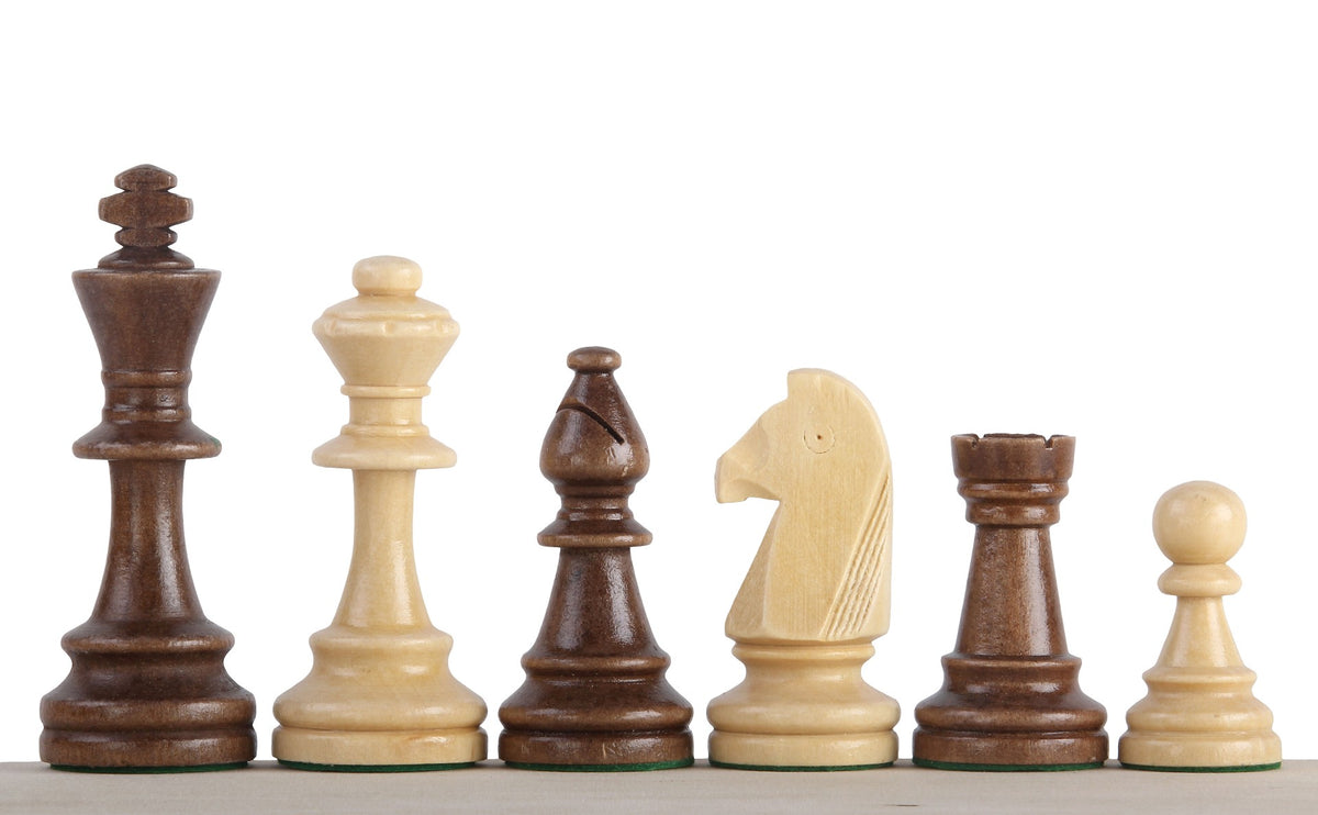 Staunton-Schachfiguren Nr. 6 aus Holz, König 9,8 cm – Figuren in Reihe